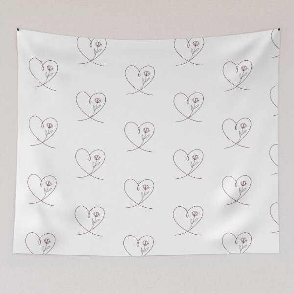 Item preview, Minimalist Line Art Heart Illustration designed and sold by Amevvoo.