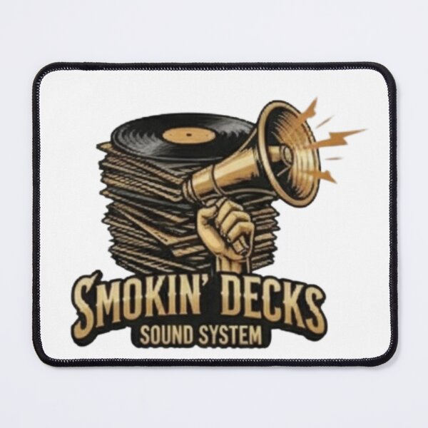 Item preview, A golden megaphone on a stack of classic black vinyl records. designed and sold by Rebel-Youth.