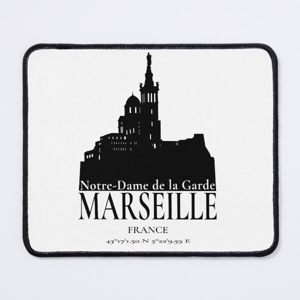 Item preview, Notre-Dame de la Garde Marseille, Minimalist French City Art, La Bonne Mère designed and sold by Bobraiis.