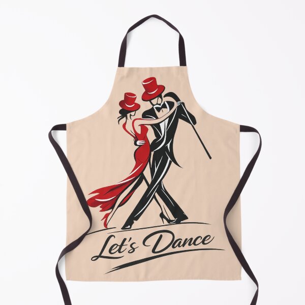 Item preview, Elegant Tango Couple in Red Top Hats – AI Line Art Dance Illustration designed and sold by Cleora Visuals.