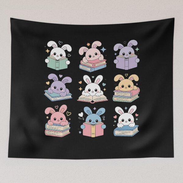 Item preview, Bunny Reading Books Easter Day Librarian Teacher Book designed and sold by clothesy7.