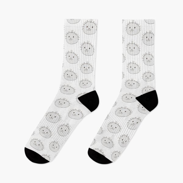 Item preview, Cute Silly White Cat Face, Hand Drawn designed and sold by FourAcreFarm.