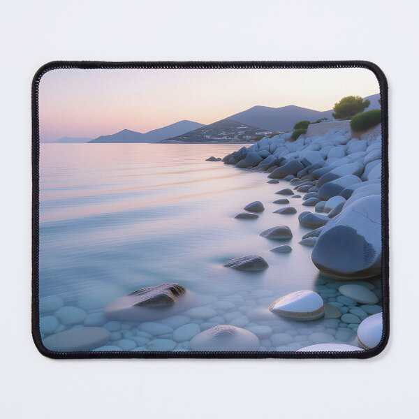 Item preview, Serene Pebble Shoreline at Pastel Dusk designed and sold by KonTagDesign.