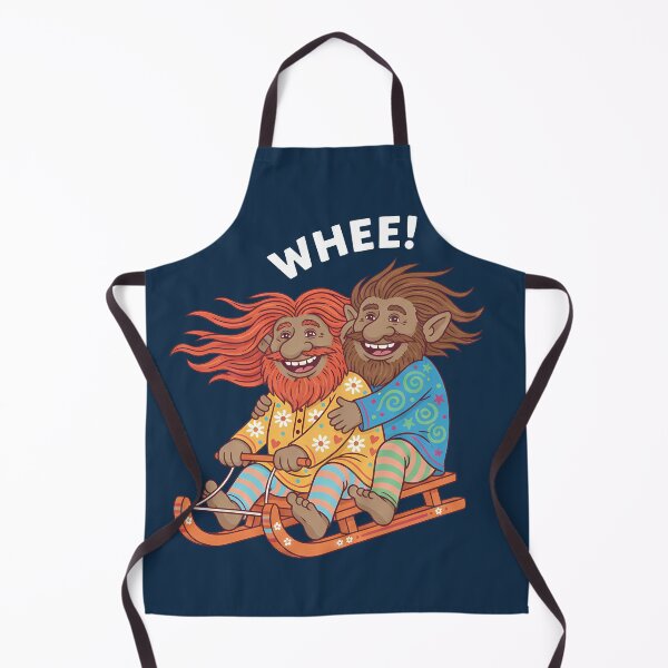 Item preview, Joyful Trolls on a Sled – Scandinavian Folk Art by heidiannemorris © designed and sold by FOLK ART FUSION by heidiannemorris.