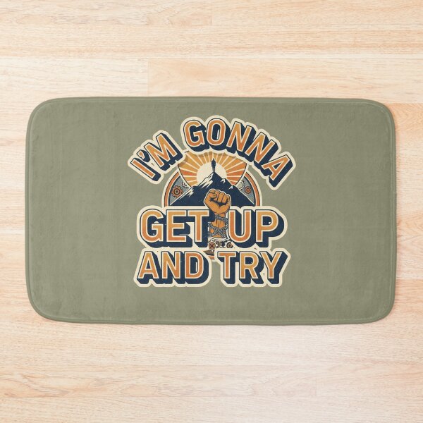Item preview, Motivational Vintage Design: Get Up, Try, and Climb to the Top designed and sold by sing-it-out.