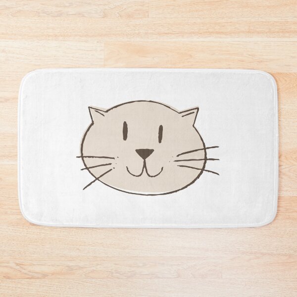 Item preview, Cute Beige Cartoon Cat Face, Hand Drawn designed and sold by FourAcreFarm.