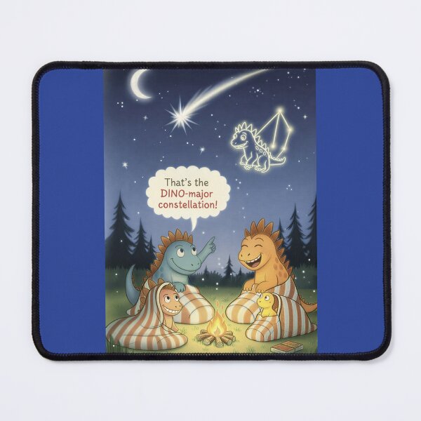 Item preview, Dino-Major Constellation Camping - Cute Dinosaur Family Stargazing Night Sky Pun Comic Illustration designed and sold by SammyMorry.