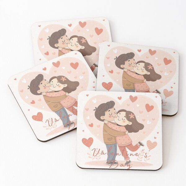 Item preview, Cute Valentine’s Day Kissing Couple | Adorable Cartoon Love Illustration designed and sold by A1MarketDesigne.