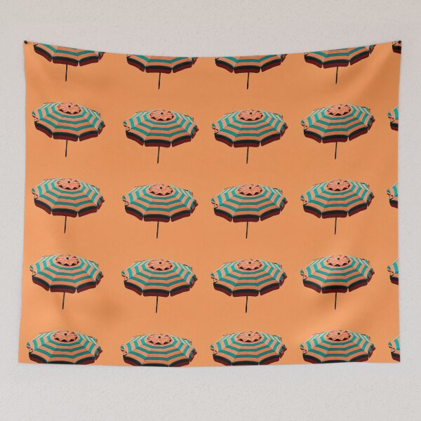 Item preview, Sunbathing umbrella on orange background  designed and sold by happytraveller1.