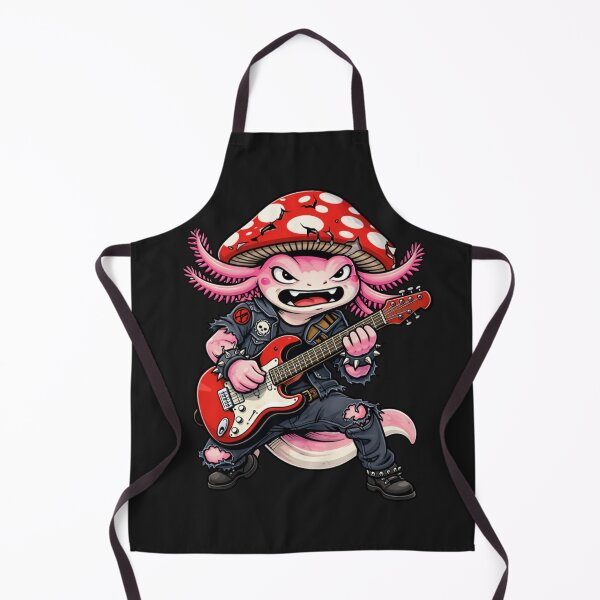 Item preview, Punk Rock Axolotl Guitarist – Rebellious Mushroom Hat Illustration designed and sold by ColorSplash123.