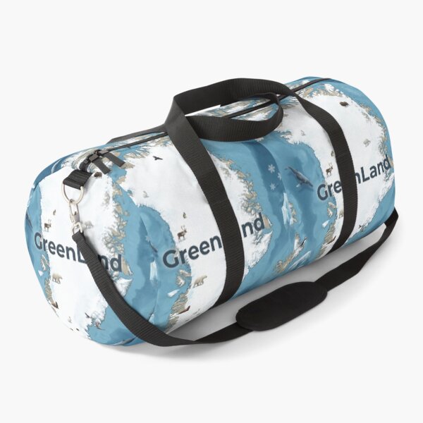 Item preview, Illustrated Greenland Map with Arctic Wildlife Animals designed and sold by DGtaLrtcom.