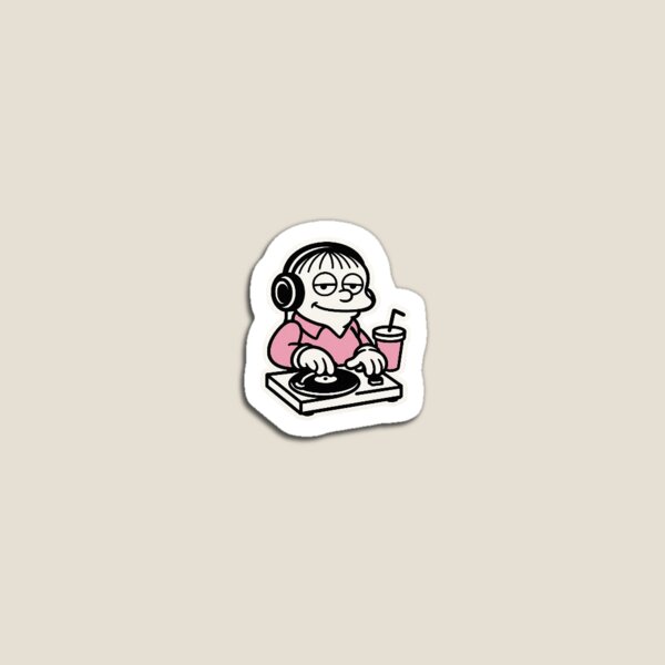 Aperçu de l'œuvre « DJ D’oh ! Le drop de basse rose givré de Ralph » créée et vendue par Print Fiction.