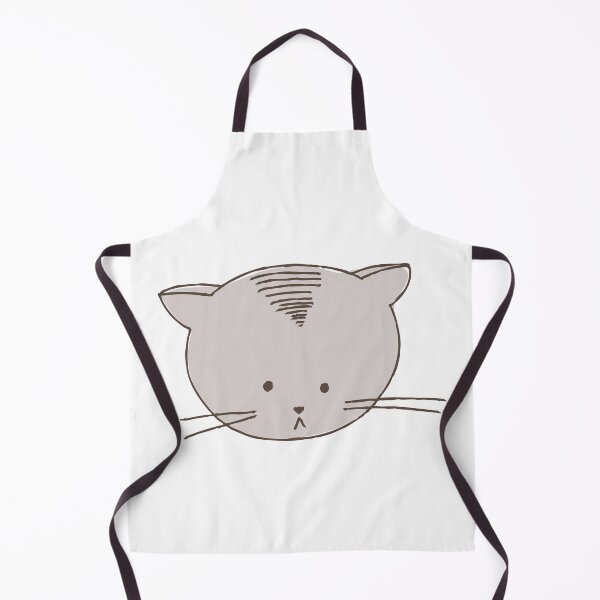 Item preview, Cute Dazed Gray Kitten Face, Hand Drawn designed and sold by FourAcreFarm.