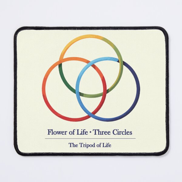 Item preview, Flower of Life Three Circles – The Tripod of Life Geometric Designrystal Design designed and sold by Loving Nature Gifts.