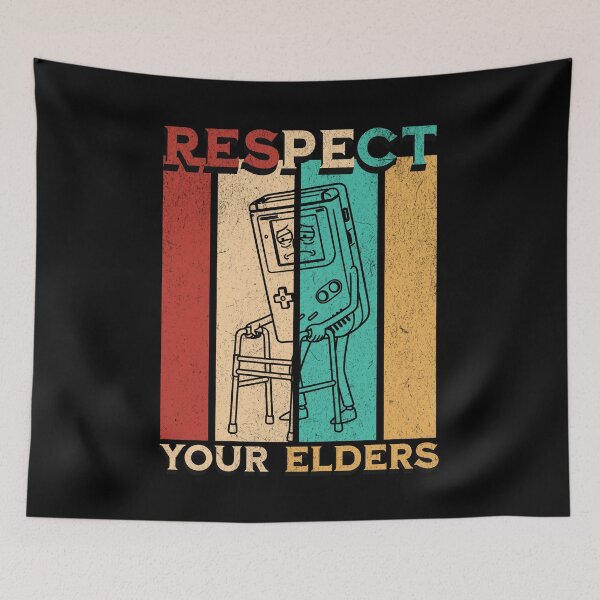 Item preview, Retro Vintage Respect Your Elders Gamer Gaming Console designed and sold by UniTeeCo.