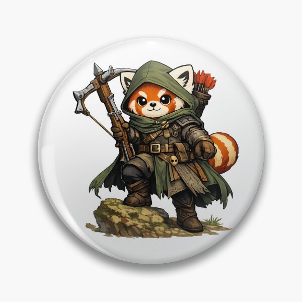Item preview, Red Panda Ranger – Cute D&D Inspired Fantasy Sticker designed and sold by KureiguCragio.