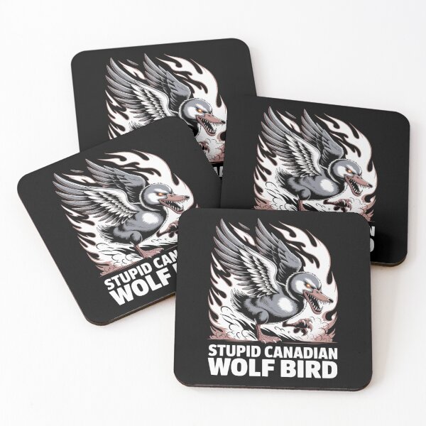 Item preview, Stupid Canadian Wolf Bird - Fierce Hybrid Beast with Flames Design designed and sold by DarylWelsh2024.