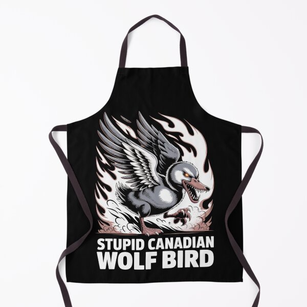 Item preview, Stupid Canadian Wolf Bird - Fierce Hybrid Beast with Flames Design designed and sold by DarylWelsh2024.