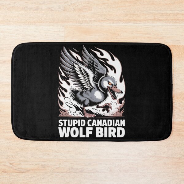 Item preview, Stupid Canadian Wolf Bird - Fierce Hybrid Beast with Flames Design designed and sold by DarylWelsh2024.