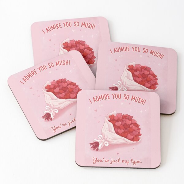 Item preview, I Admire You So Mush Punny Heart Bouquet Valentine designed and sold by naughty-raccoon.