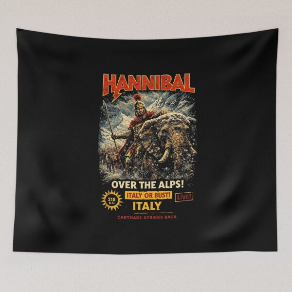 Item preview, Hannibal Over the Alps – Epic History Concert T-Shirt | Carthage Invades Italy designed and sold by RollFuzzy.