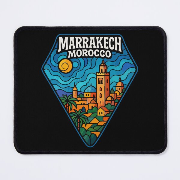 Item preview, Marrakech Morocco Stained Glass Travel designed and sold by TomFrontierArt.