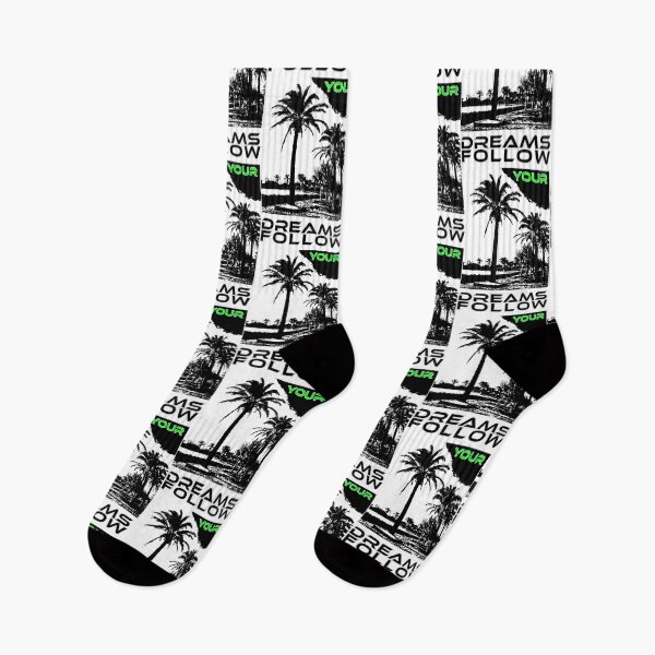 Item preview, Follow Your Dreams, Dreams Come True, palm trees, motivation designed and sold by ekniLBerlin.