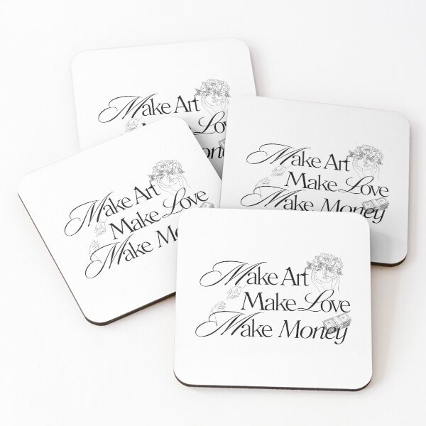Item preview, Minimalist Fine Line Motivational Quote Art, "Make Art, Love, Money" Aesthetic Typography designed and sold by AbstractRevival.