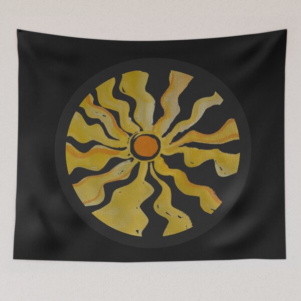 Item preview, Retro Sun Vibe Sun, Original Watercolor Sun Painting, Retro Texture designed and sold by Uplifting Vib'n Design and Decor .