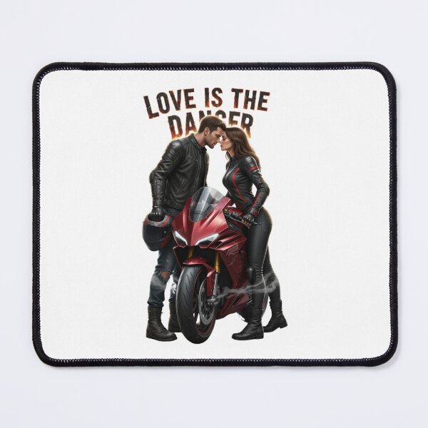 Item preview, Love Is The Danger – Motorcycle Couple Design designed and sold by TwoWheels-shop.