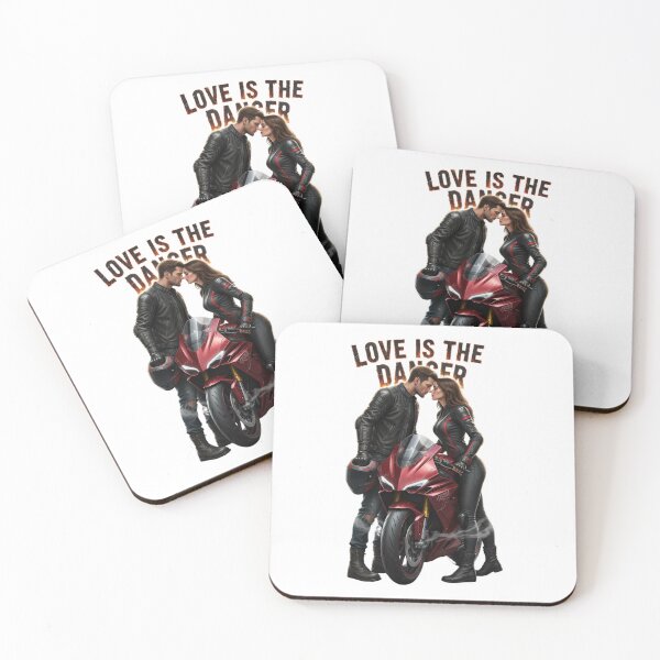 Item preview, Love Is The Danger – Motorcycle Couple Design designed and sold by TwoWheels-shop.
