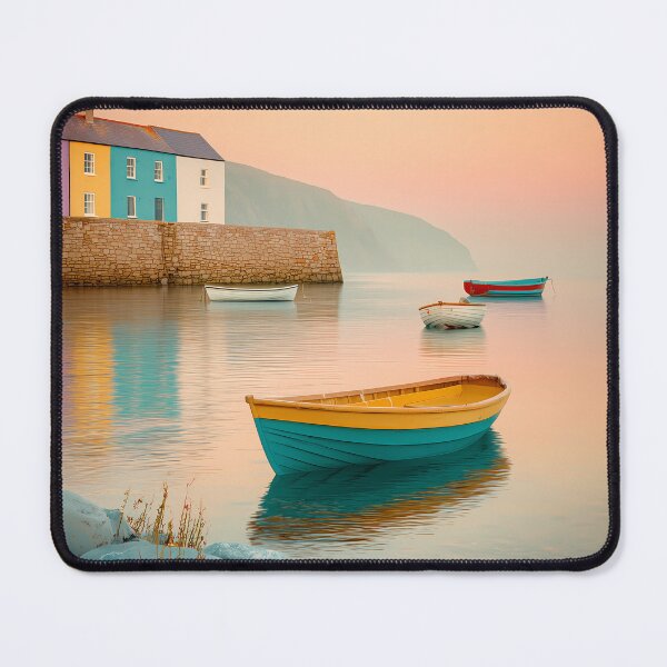 Item preview, Colorful Harbor at Dusk – Cornwall designed and sold by Mindrender.