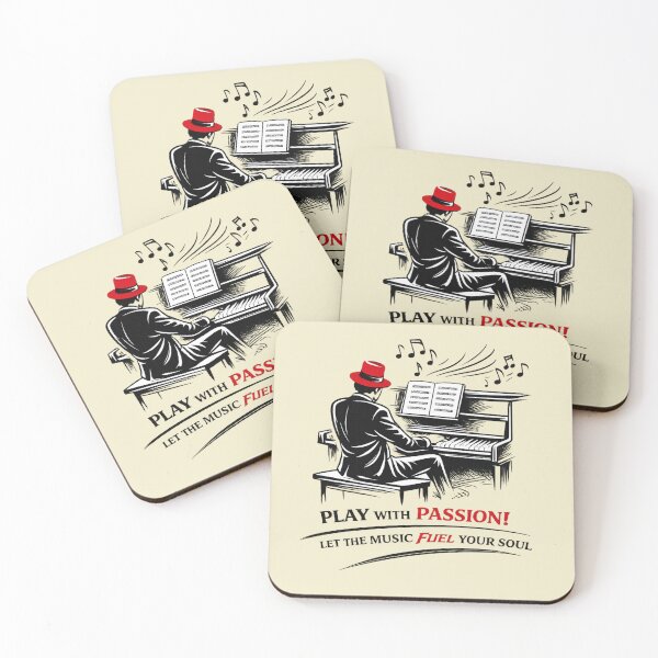 Item preview, Jazz Pianist in Red Hat – Vintage Line Art Music Illustration (AI Generated) designed and sold by Cleora Art .