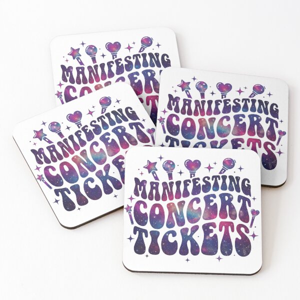 Item preview, Manifesting Concert Tickets Galaxy Typography designed and sold by GemajoStudio.