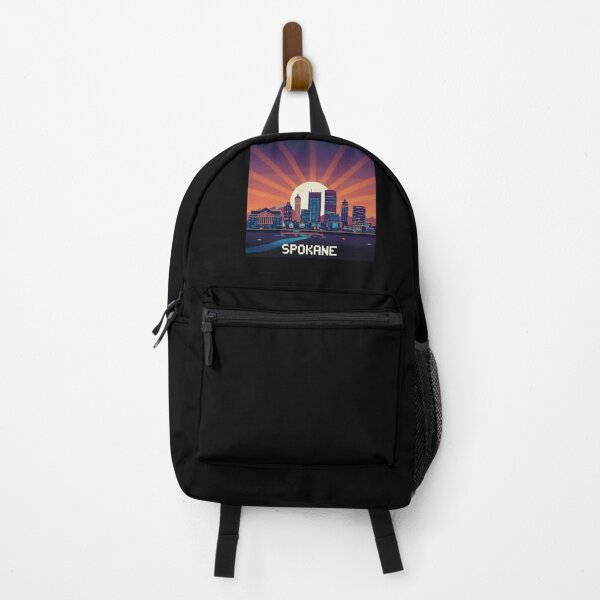 Item preview, Pixel Art Spokane Skyline designed and sold by Potato Quality Prints.
