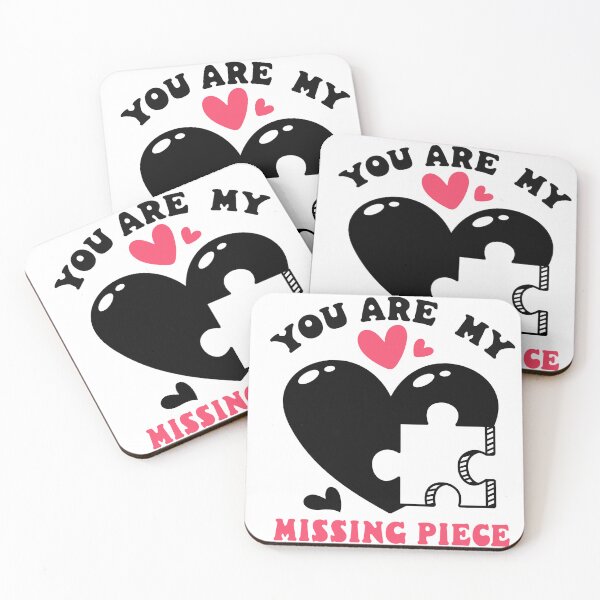 Item preview, You Are My Missing Piece Valentine Heart Puzzle Design designed and sold by tamoora.