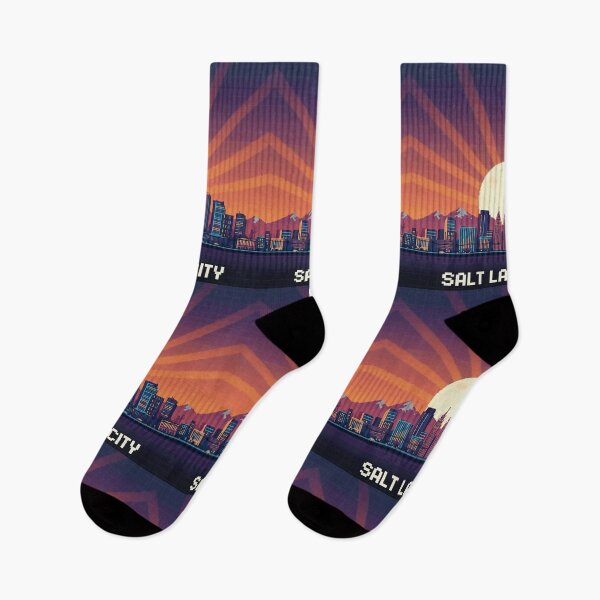 Item preview, Pixel Art Salt Lake City Skyline designed and sold by Potato Quality Prints.