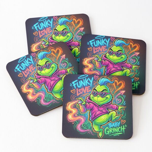 Item preview, Funky Love Baby Grinch – Cute Valentine’s Day Pop Art Character designed and sold by JaaGo PopLab.