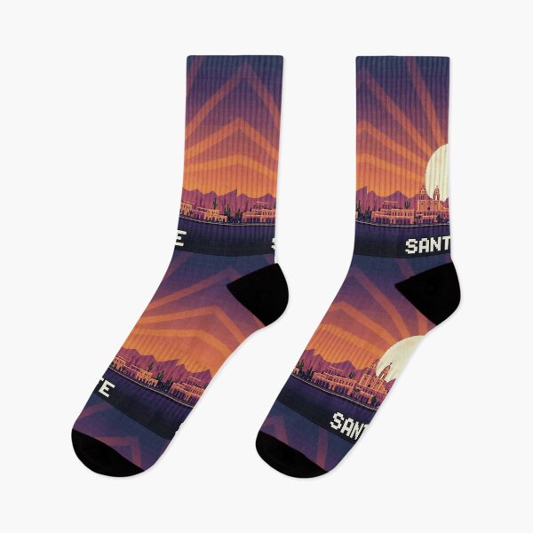 Item preview, Pixel Art Santa Fe Skyline designed and sold by Potato Quality Prints.