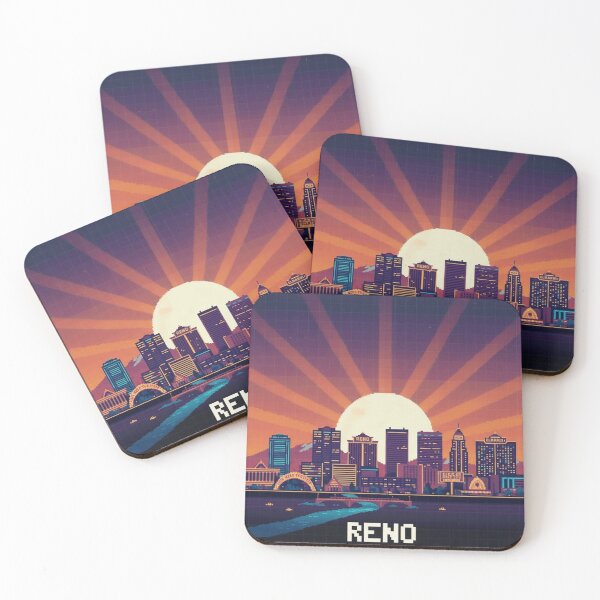 Item preview, Pixel Art Reno Skyline designed and sold by Potato Quality Prints.