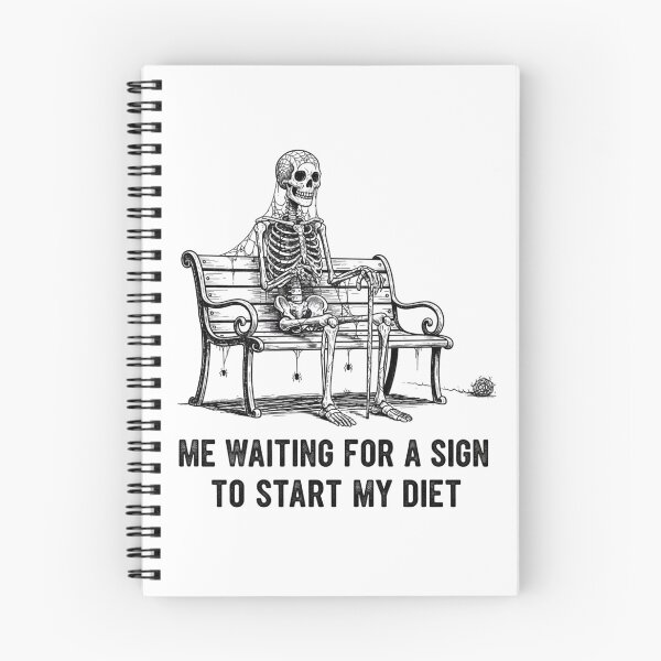 Item preview, Waiting for a Sign Skeleton" หรือ "The Ultimate Diet Procrastinator designed and sold by DisignByPrince.