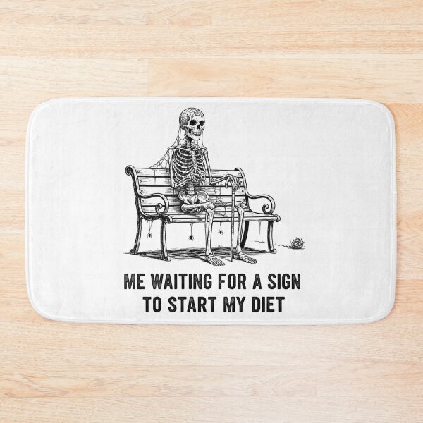 Item preview, Waiting for a Sign Skeleton" หรือ "The Ultimate Diet Procrastinator designed and sold by DisignByPrince.