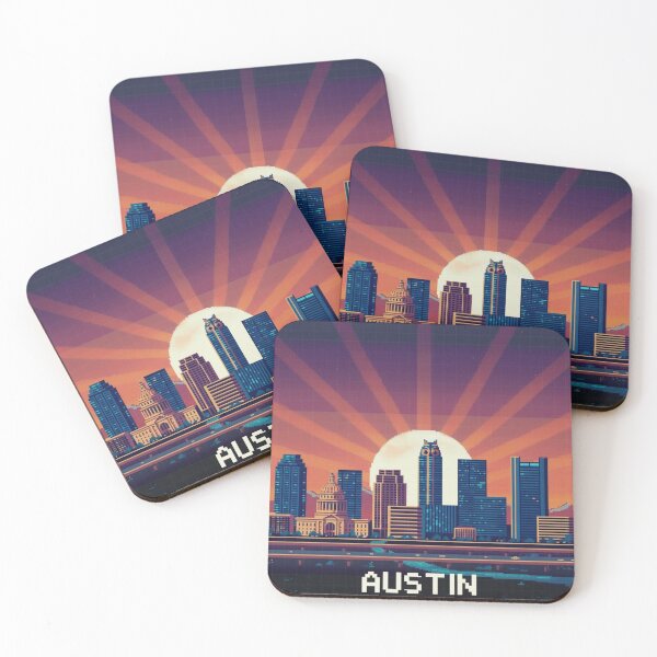 Item preview, Pixel Art Austin Skyline designed and sold by Potato Quality Prints.