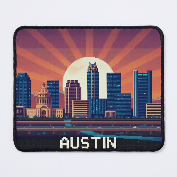 Item preview, Pixel Art Austin Skyline designed and sold by Potato Quality Prints.