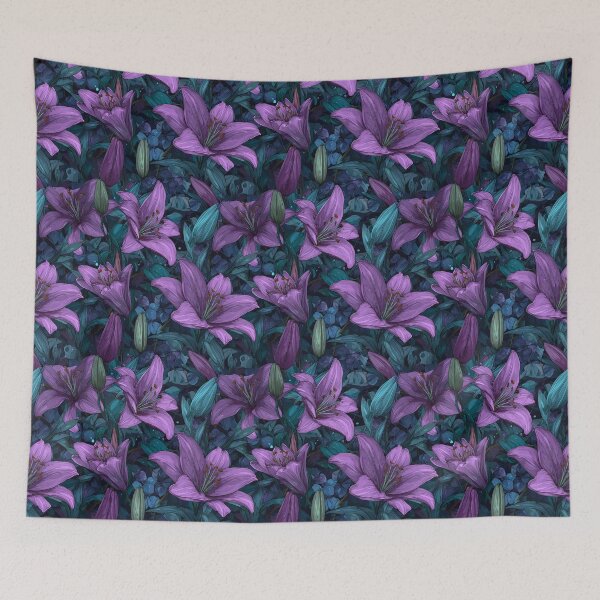 Item preview, Elegant Lilies Texture  - Botanical Garden Pattern  - Valentines Gifts designed and sold by RoyalStarsPatts.