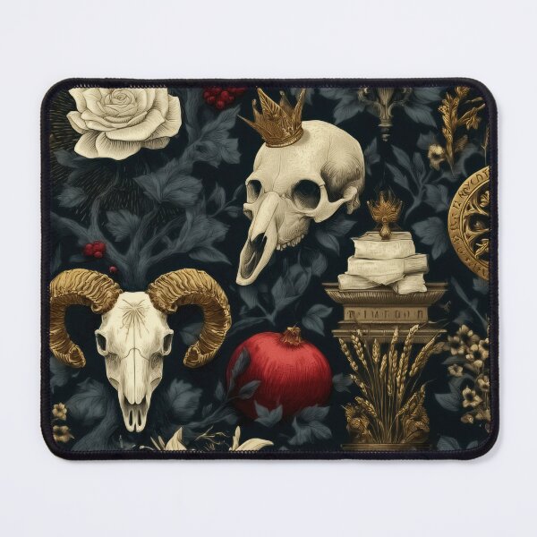 Item preview, Gothic Tarot Art, Skull and Roses, Occult Wall Decor, Memento Mori Print, Dark Romanticism, Altar Decoration, Spiritual Image designed and sold by casaloomaria.