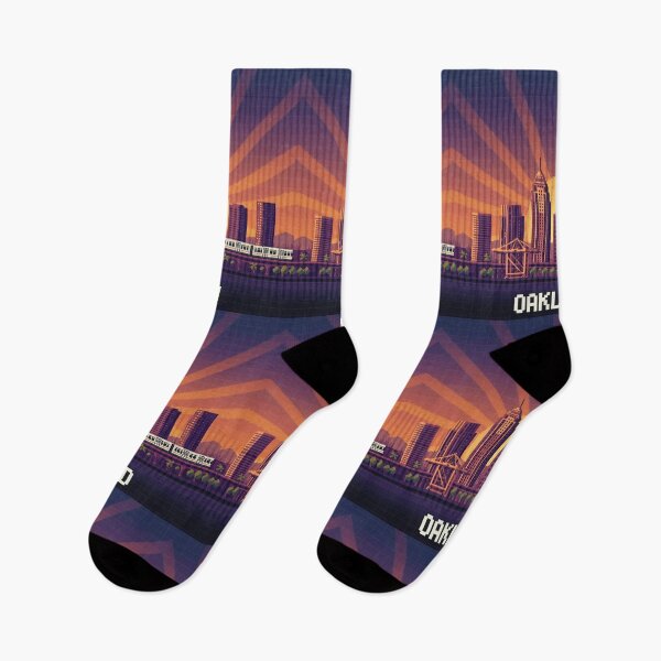 Item preview, Pixel Art Oakland Skyline designed and sold by Potato Quality Prints.