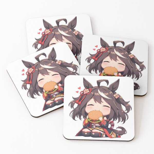 Item preview, Kitasan Black Uma Musume Pretty Derby Chibi Burger Fun designed and sold by mildaclairmo.