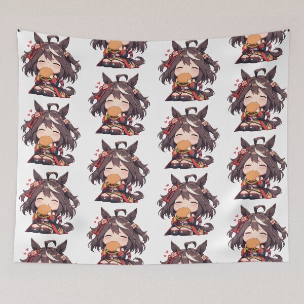 Item preview, Kitasan Black Uma Musume Pretty Derby Chibi Burger Fun designed and sold by mildaclairmo.