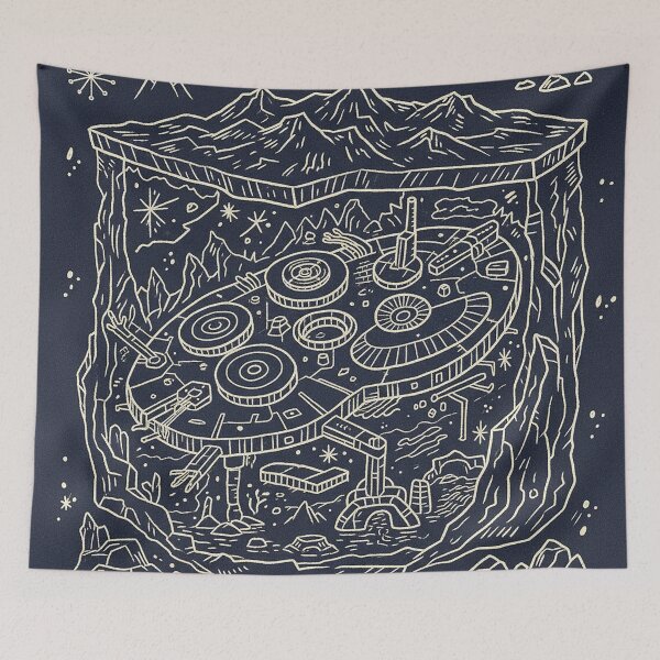 Item preview, Underground Secret Alien Base Hollow Earth Sci-Fi designed and sold by zzz888.